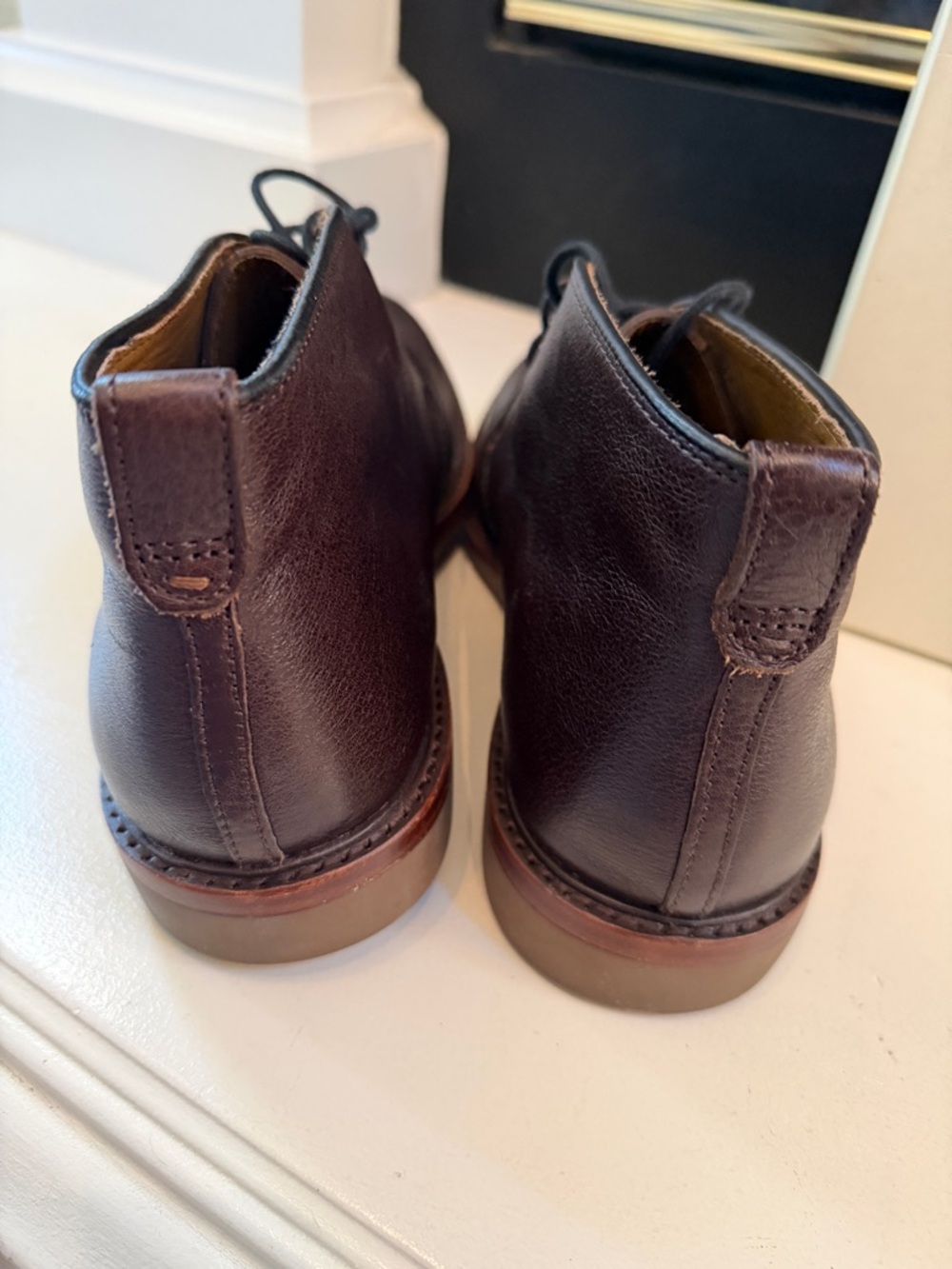 Coach Men's Dark Brown Leather Gavin Mudstone Boots - Picture 4 of 7